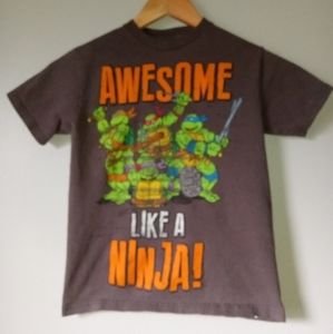 Vintage TMNT Brown Short Sleeve Shirt